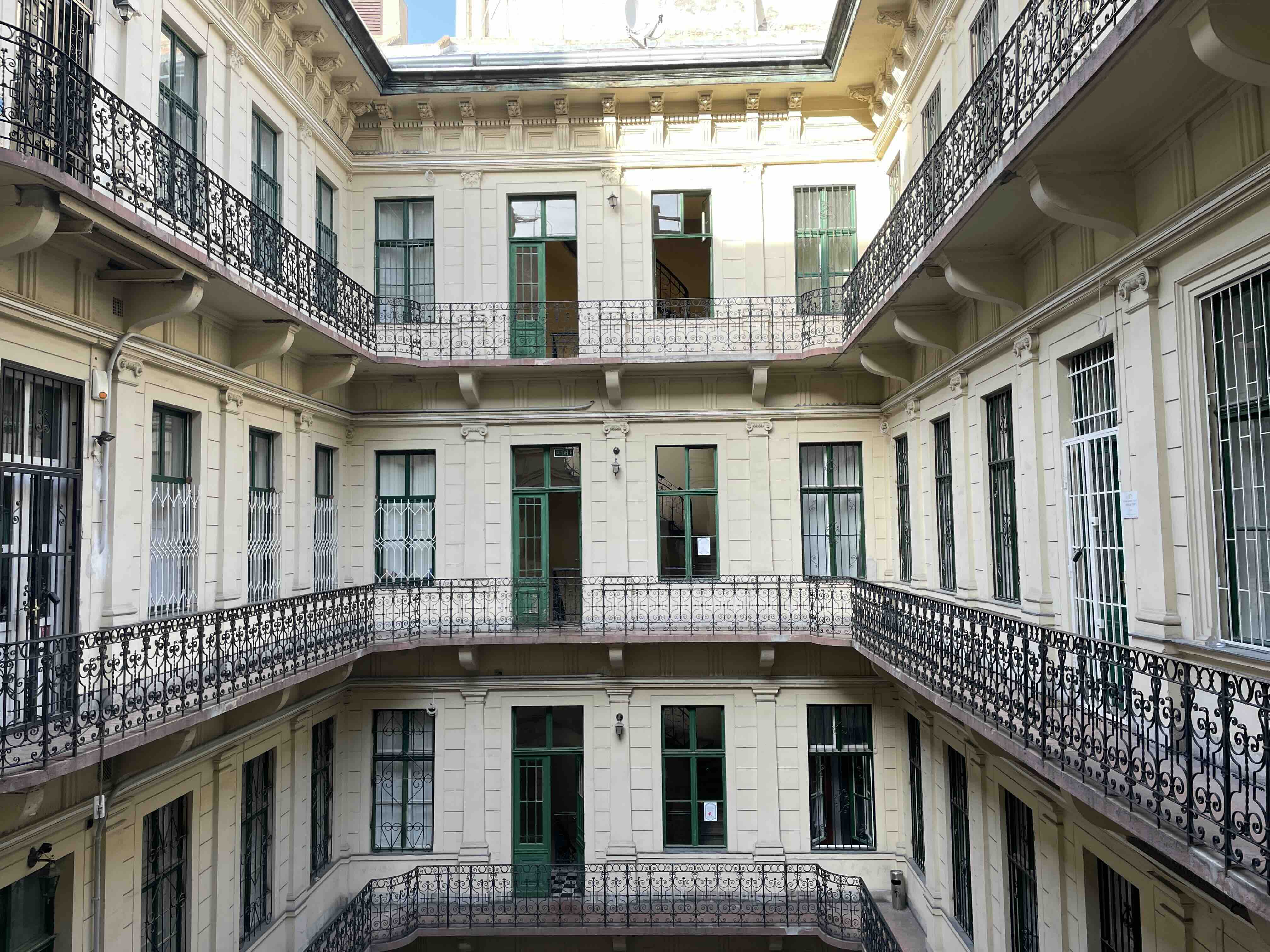 Budapest apartment courtyard